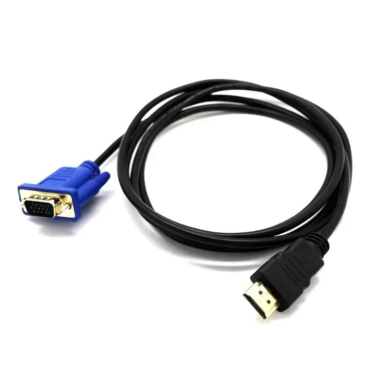 1.8 M HDMI-compatible Cable To VGA 1080P HD with Audio Adapter Cable HDMI-compatible TO VGA Cable Computer Cables & Connecting