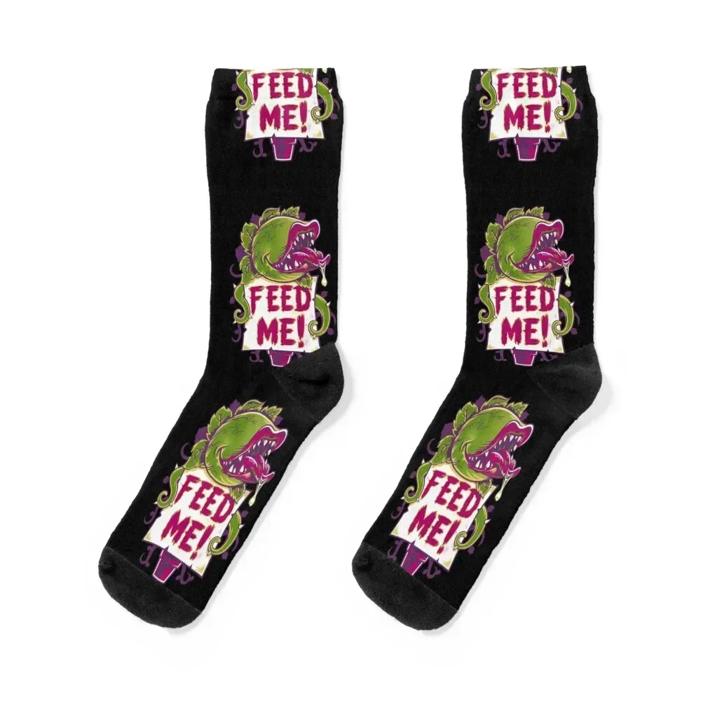 

Feed Me - Creepy Cute Audrey Plant - Vintage Spooky Horror Musical Socks moving stockings new in's Christmas Socks Girl Men's