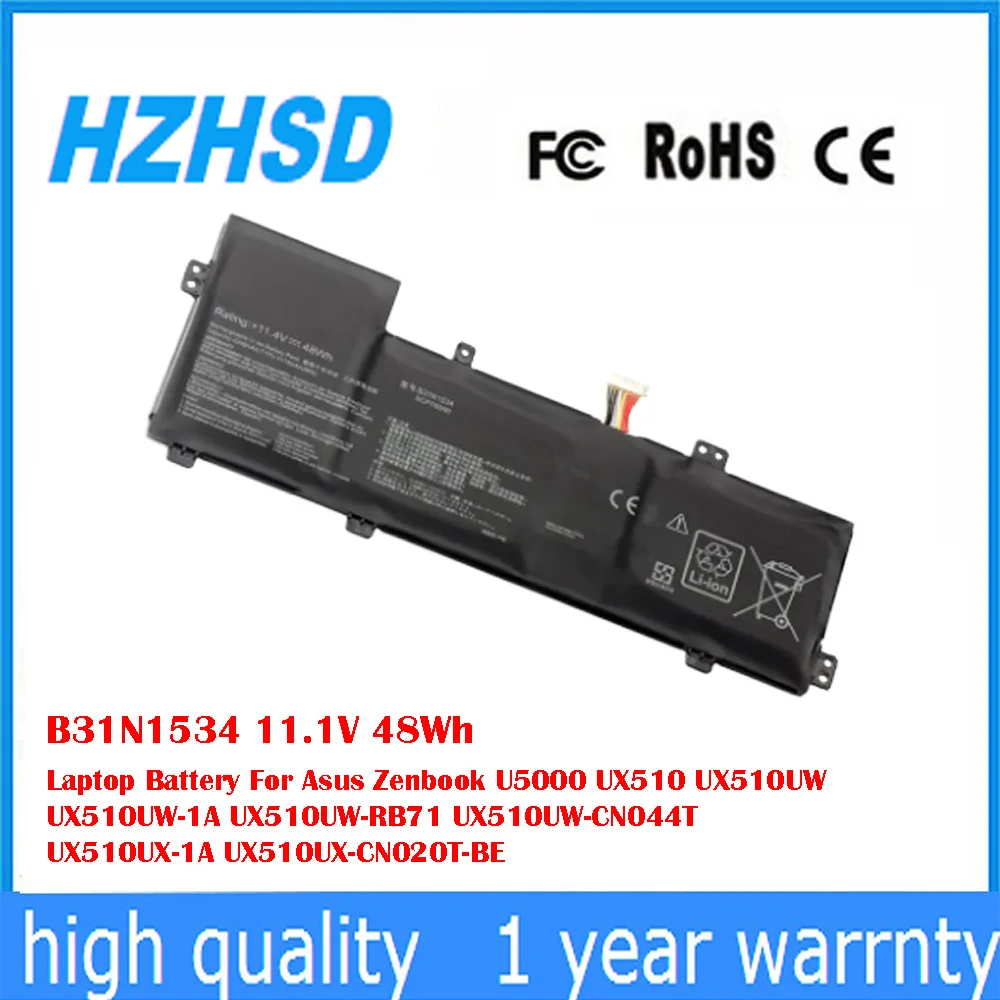 

B31N1534 11.1V 48Wh Laptop Battery For Asus Zenbook U5000 UX510 UX510UW UX510UW-1A UX510UW-RB71 UX510UW-CN044T UX510UX-1A