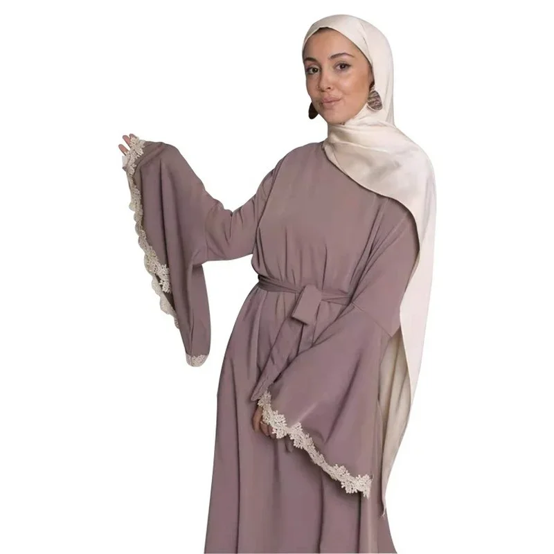 2023 nowa islamska odzież abaje dla kobiet dubaj turcja sukienki z rozszerzanymi rękawami kobiece Vestidos Ramadan Abaya Femme muzułmańska sukienka