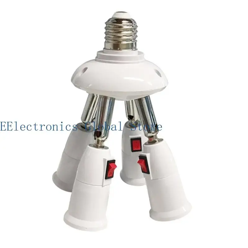 462B E27 to E27 Splitter 2 in 1/3 in 1/4 in 1/5 in 1 360 Degree LED Bulbs Adjustable
