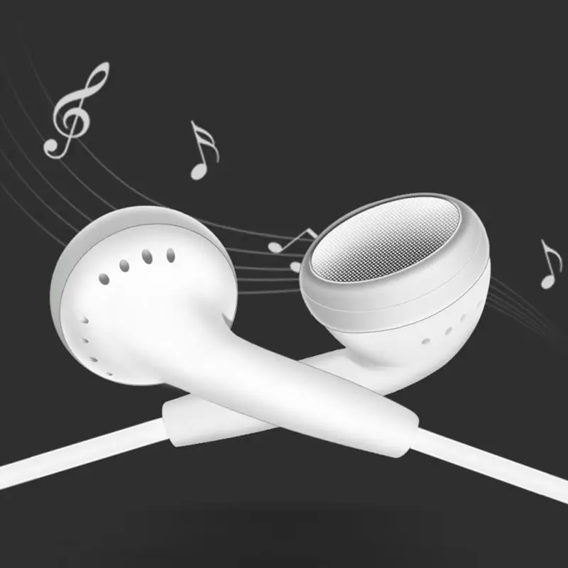 Fones de ouvido intra-auriculares de 3,5 mm brancos para Samsung Galaxy com fio e microfone Jack para telefones celulares inteligentes Volume ajustável