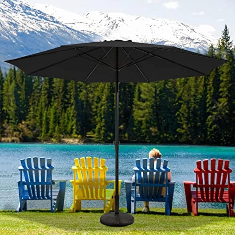 

11ft Patio Umbrella Large Market Outdoor Garden Table Deck Pool Backyard Fishing Sunshade Umbrella with Crank and UV