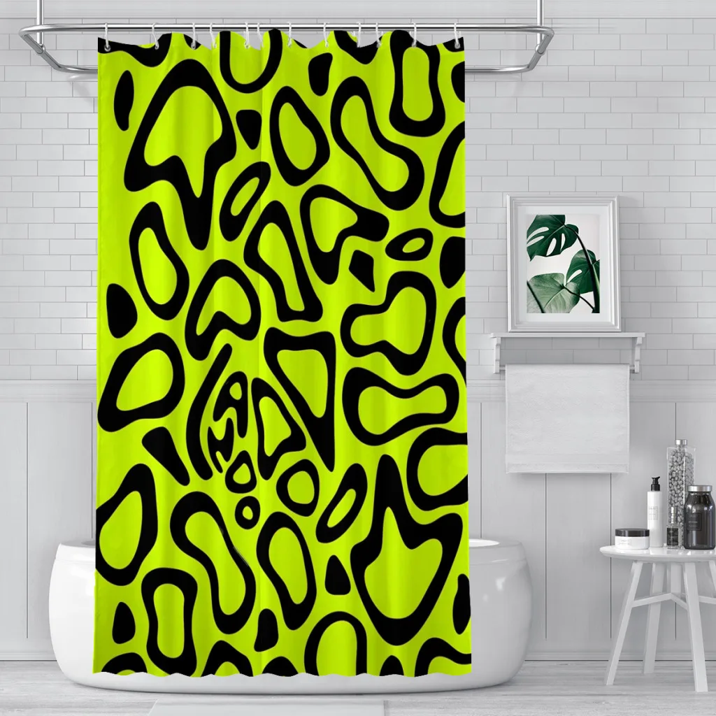 Modern 3D Printing Lando Norris 2024 Helmet Pattern Black Shower Curtain Landscape Bath Curtain With Hooks for Bathroom