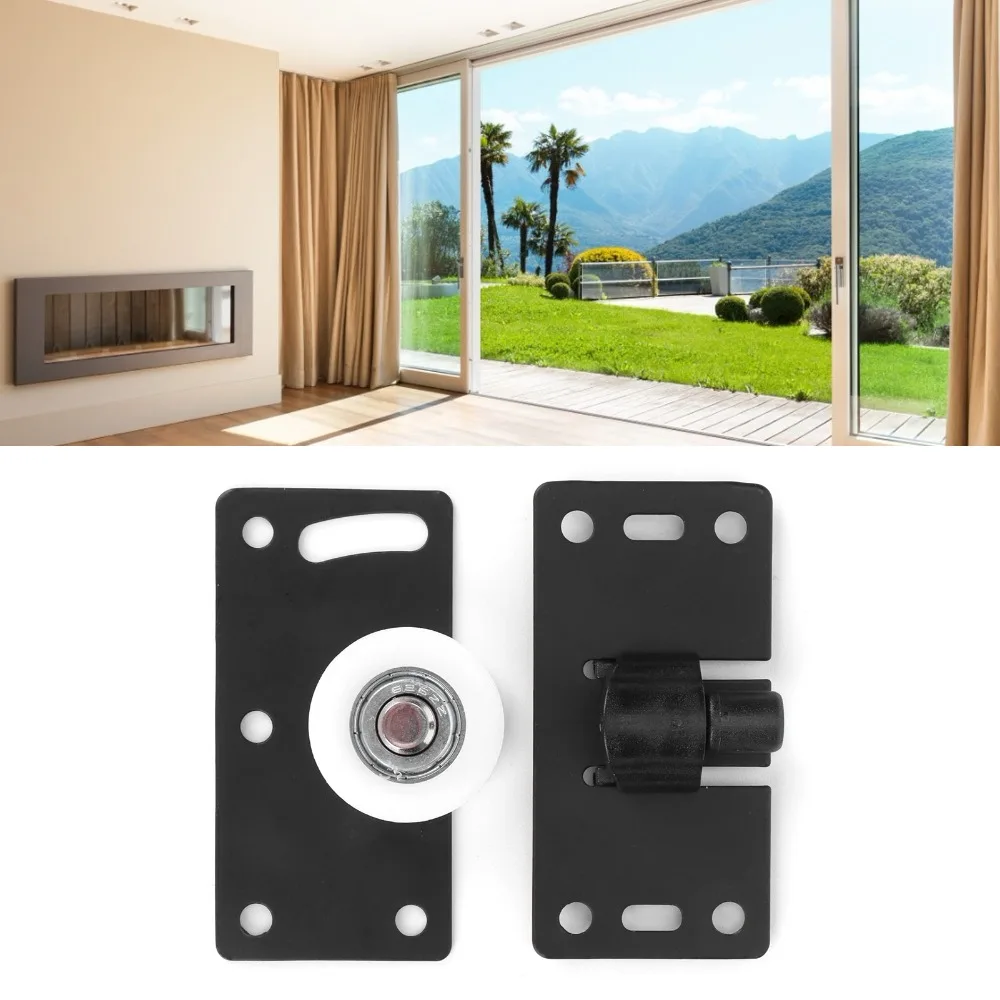 Durable Silent Sliding Door Wheel Set Adjustable Easy Install Door Pulley Hardware Smooth Sliding Door Roller Window Track