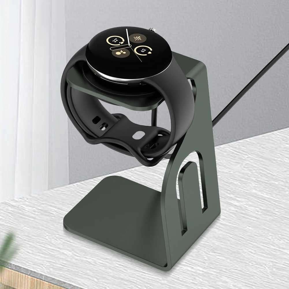 Charging Stand Metal Dock Anti-Slip Charger Dock for Google Pixel Watch 3 41mm 45mm for Google Pixel Watch 2/Fitbit Ace LTE