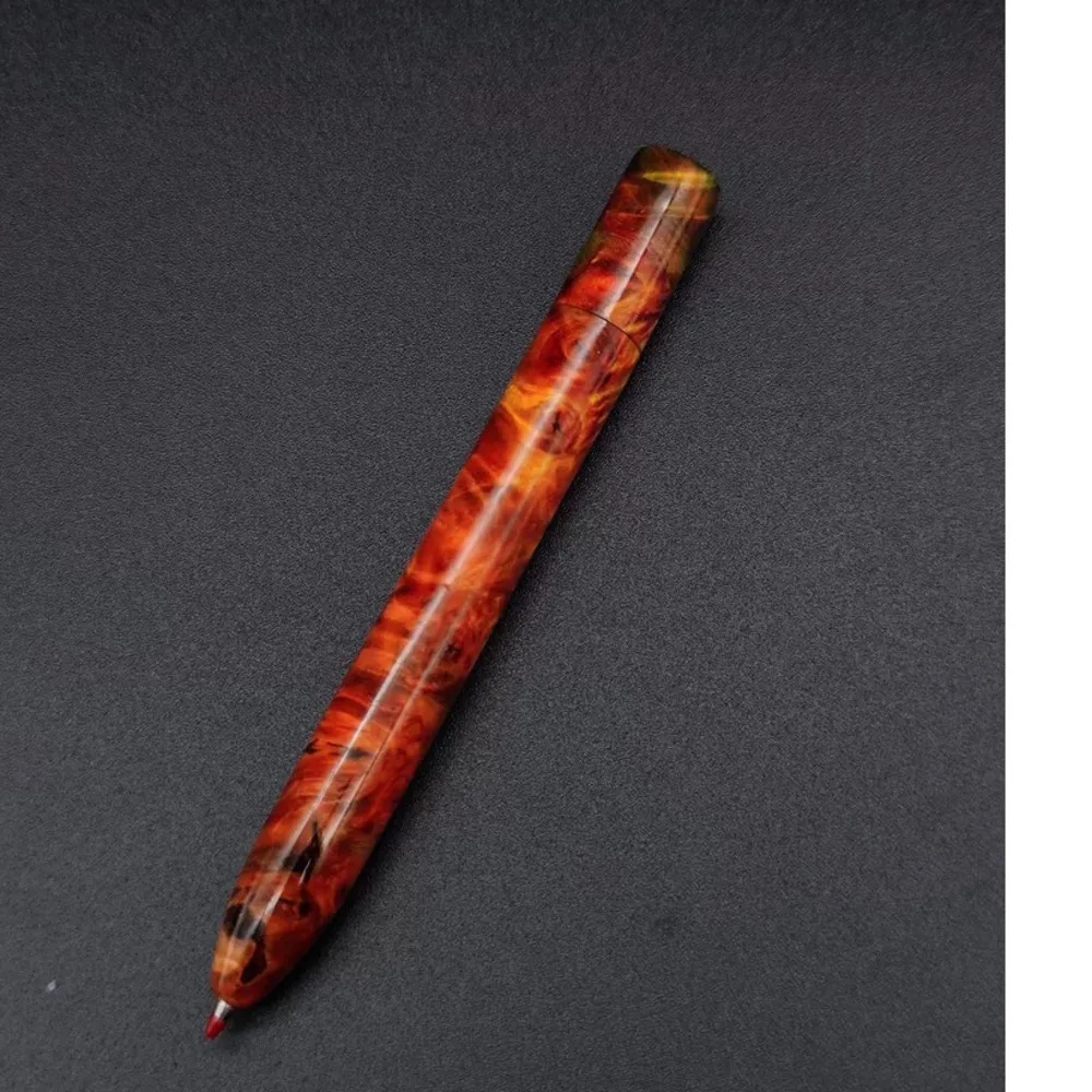 Pure Handmade Mini Pocket Pen Stable Wooden Rotating Core Gel Pen Solid Wood Pen