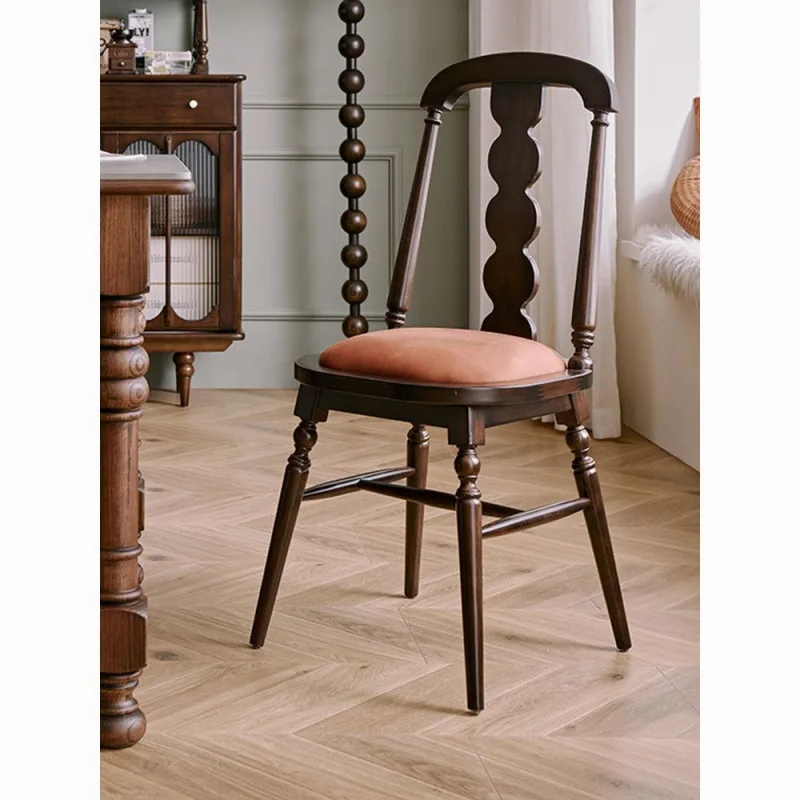 

Customizable French medieval solid wood dining chair