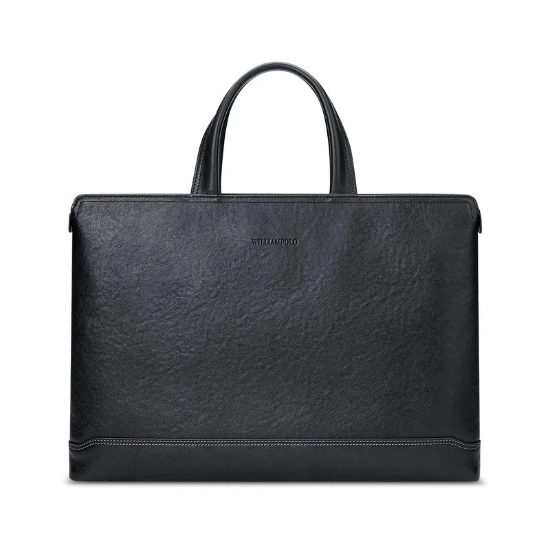 Valigetta di fascia alta in vera pelle di vacchetta messenger di marca di lusso Borsa da uomo in pelle da uomo Borsa a tracolla Borsa per laptop da lavoro Custodia breve