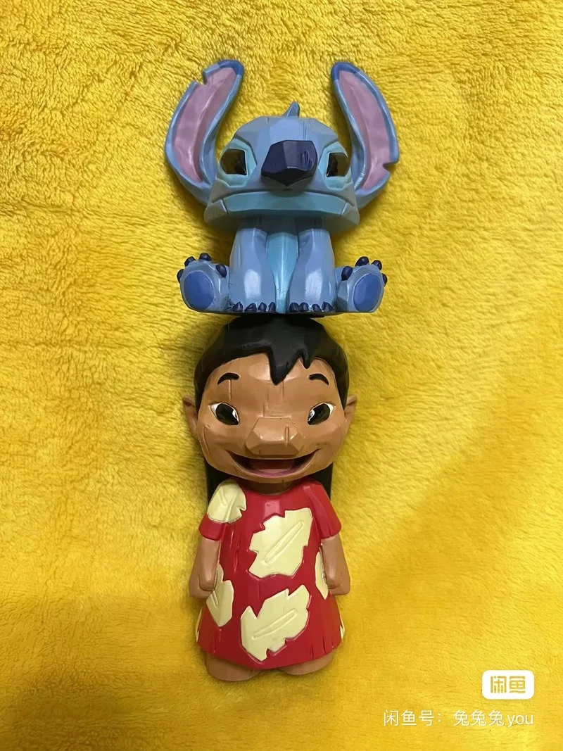 

Original Disney Interstellar Baby Stitch Mischievous Shaped Statue Trendy Toy Annual Qualification Handmade Birthday Gift