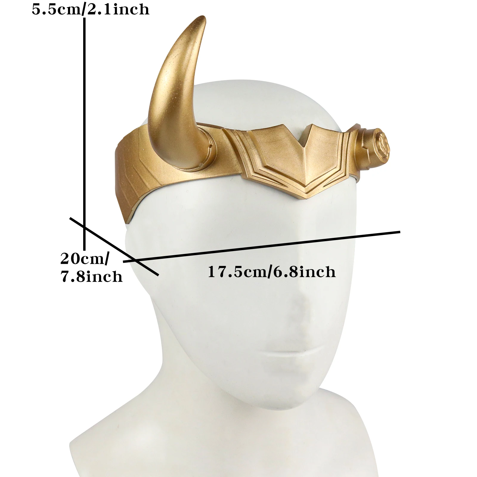 Loki Cosplay Masker Pvc Hoorns Hoofddeksel Helm Volwassen Vrouwen Mannen Maskerade Halloween Party Kostuum Props