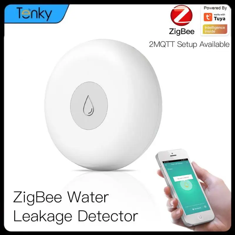 Tuya Smart Water Leak Sensor Flood Detector Flood Overflow Alarm Smart Home Security System With Low Voltage Monitoring