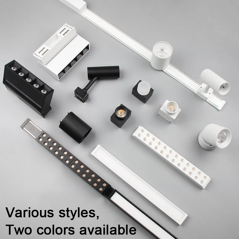 Smart Magnet Track Rail Lights Home Tuya Dimming Centralized Control Ultra-Thin Ceiling Mount 48V Magnetic Track Light System