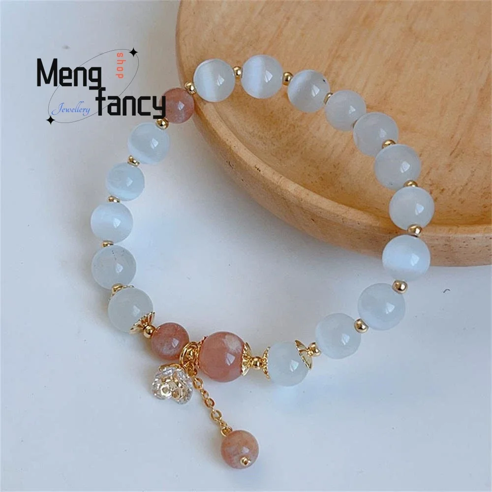 

Natural New Cat's Eye Stone Bracelet Female Ins Wind Fashion Personality Cool Sense of String Students Girlfriends Hand Jewelry