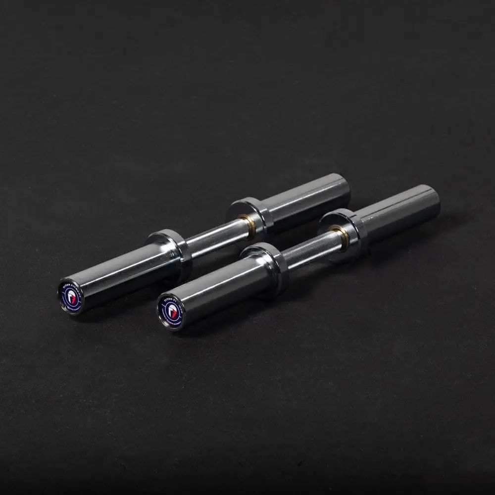 Pair 20in Loadable Olympic Dumbbell Bars, 400 LB Capacity Each, Knurled Handles for Home Gym Strength Training