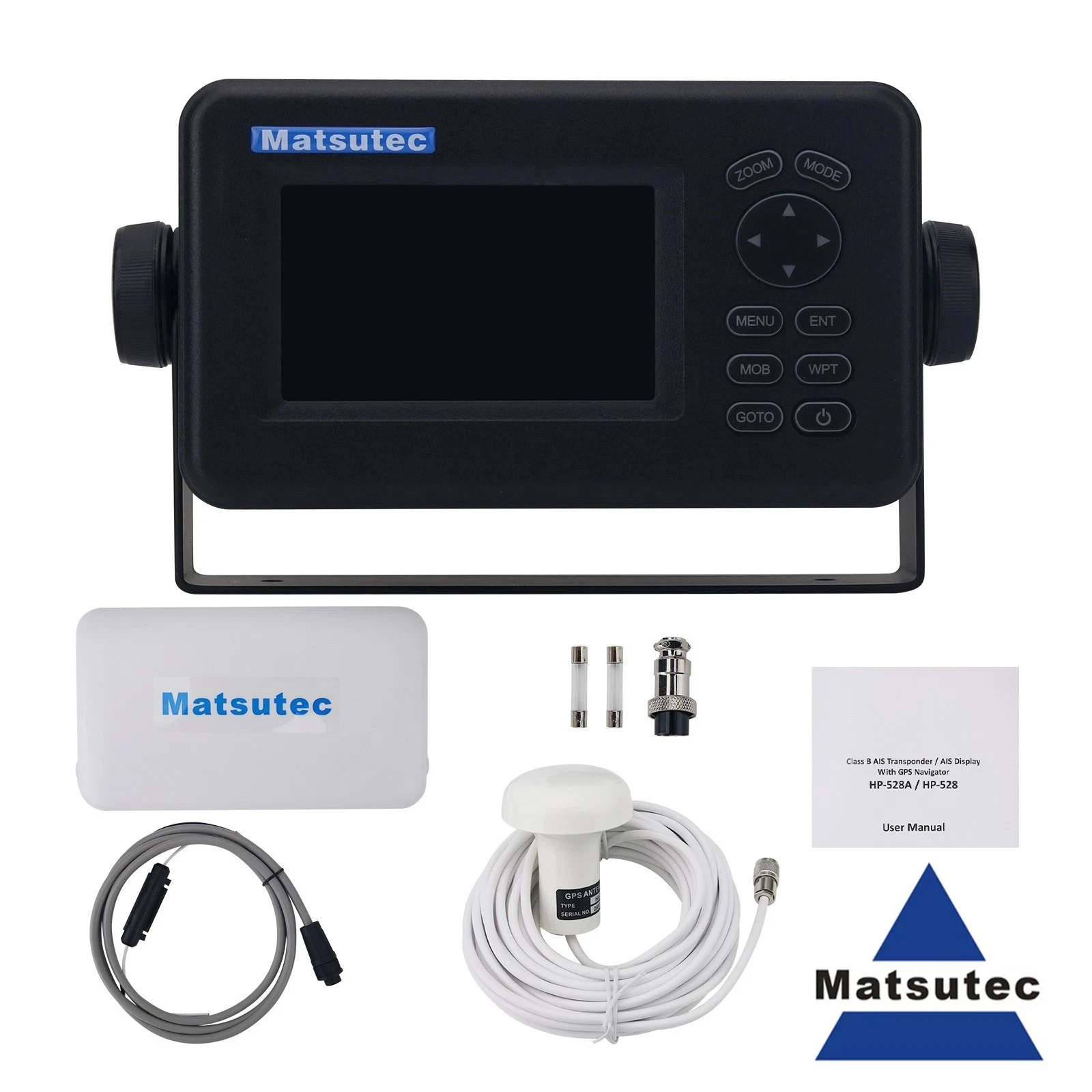Matsutec HP-528A  AIS Transponder Combo Marine GPS Navigator 4.3-inch Color LCD Chart Plotter Built-in Class B+