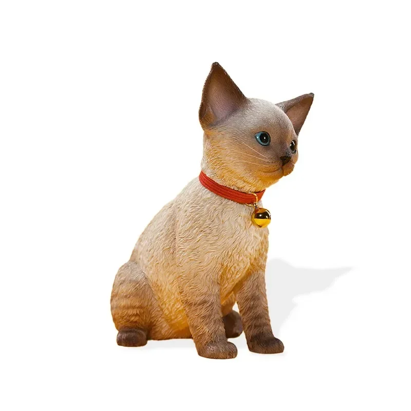 Jxk 1/3 escala adorável animal de estimação alemão wirehair gato resina modelo boneca colar adereços para figuras de ação de 12 polegadas brinquedos colecionáveis presente