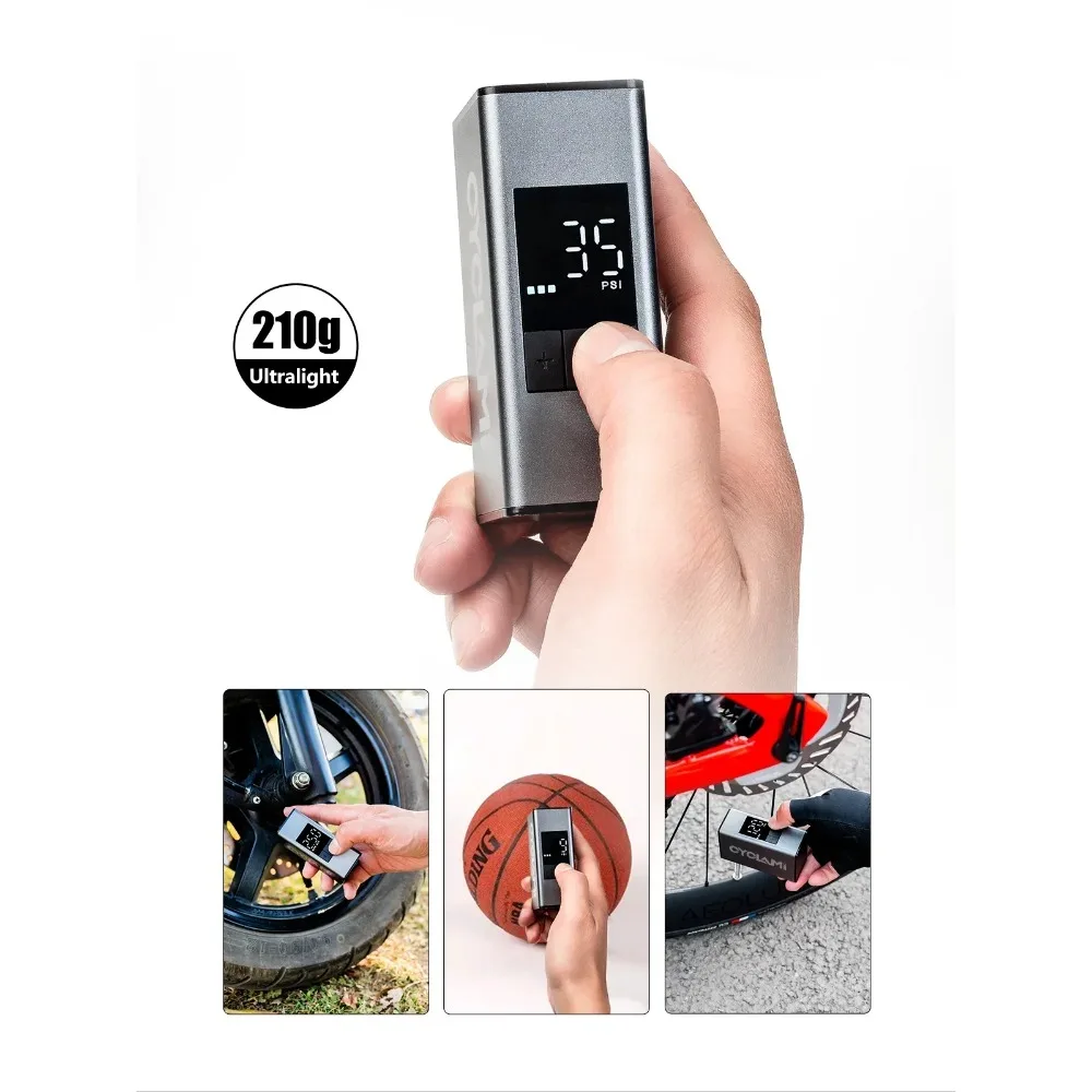 

150 PSI Portable High Pressure Air Pump Bike Tire Air Pump Digital Pressure Tester Display for Bicycle Car Pocket Auto Inflator