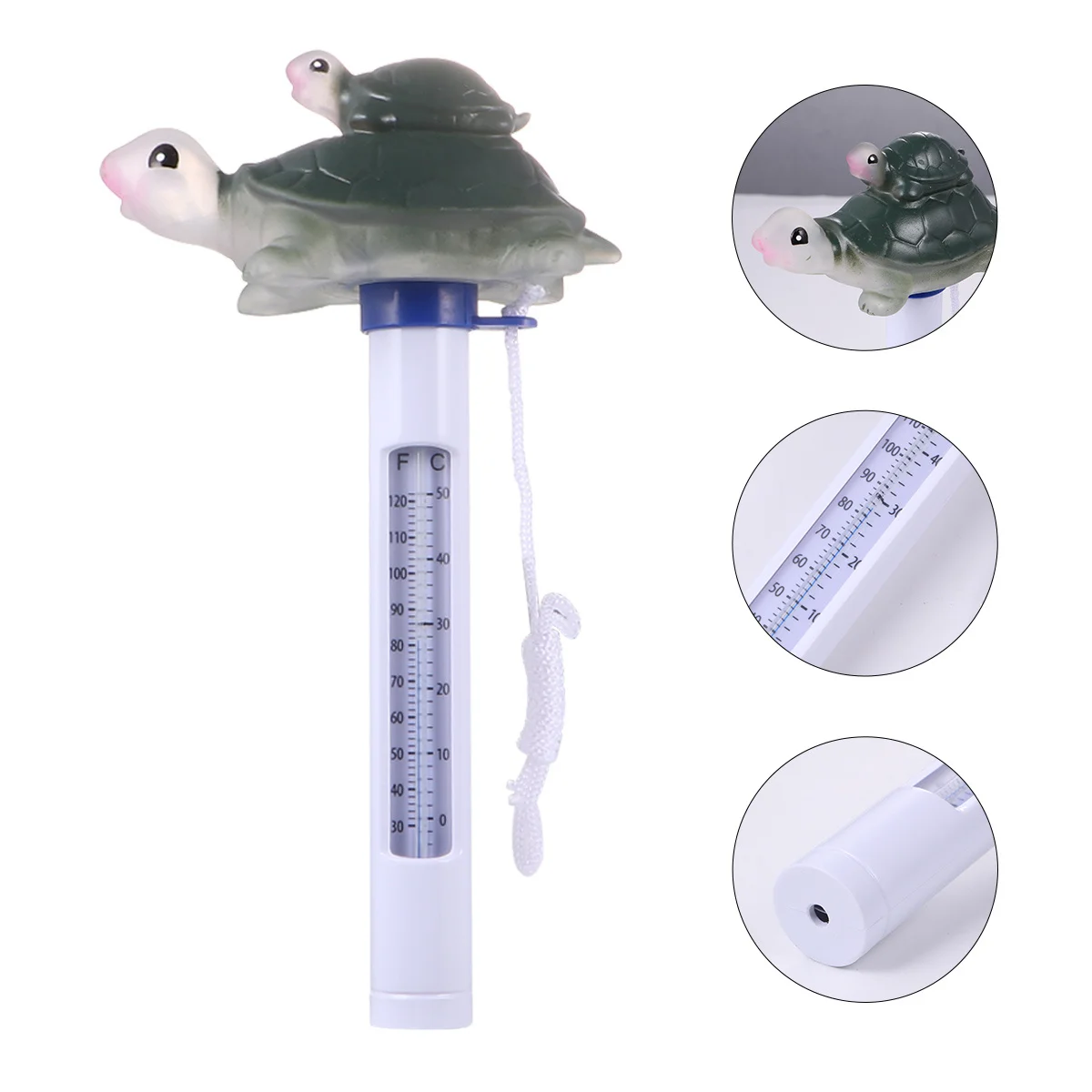 

1Pcs Floating Turtle Thermometer Waterproof Cartoon Design for Bath Swimming Pool Temperature Monitor Thermometer for Tub