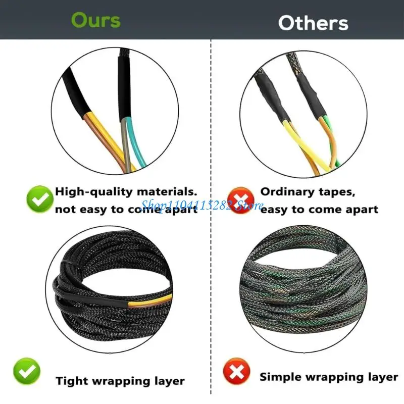 4 Circuit 5 Wire Trailer Wiring Extension 26Ft Braided Nylon Coated Color Wires Simple Plug and Play Setup