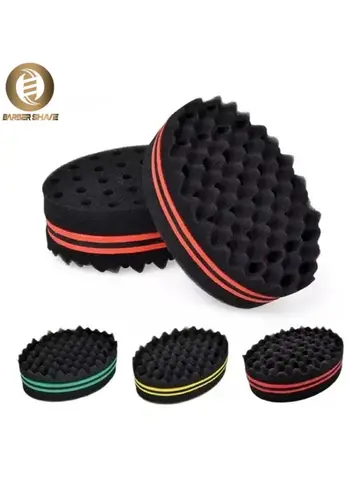 New Double-Sided Magic Twisted Hairbrush Sponge Fashion Styling Oval Dual Use Perforated Curly Sponge Wave Roll Washable Tool
