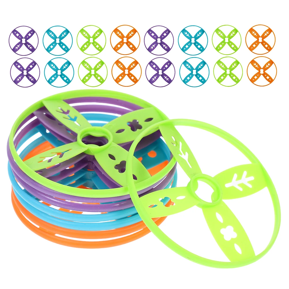 

24pcs Flying Disc Set Plastic Compatible Handheld Foot Operated Kids Games Sports Replenishment Toy