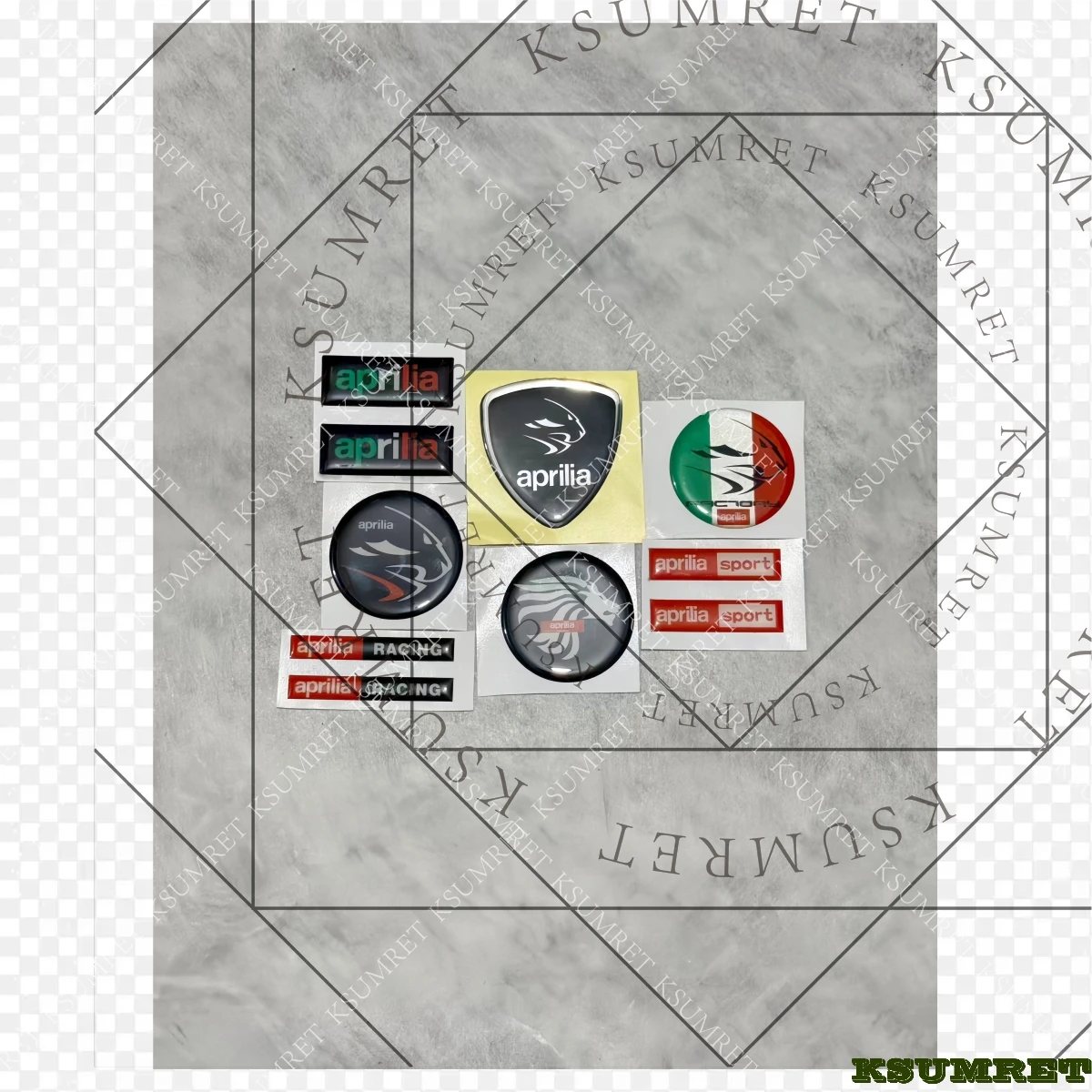 3D Aprilia Motorrad-Aufkleber mit Klebstoff, Tank-Dekor-Logo-Sticker
