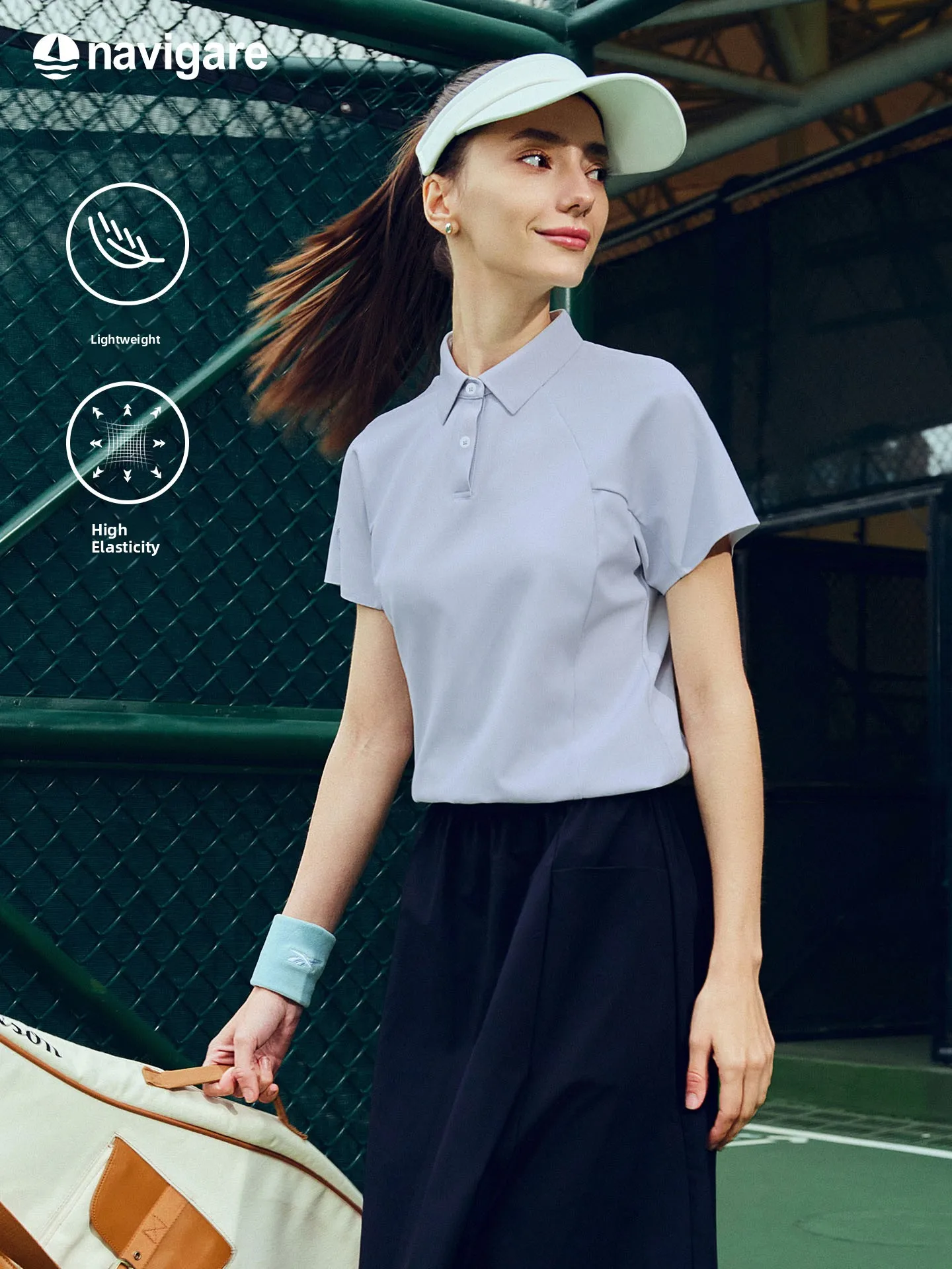 

Женская футболка Navigare Slim Fit, легкая, спортивная, с коротким рукавом, эластичная, однотонная, повседневная, летняя, 2026