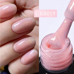 UR SUGAR Pink Glitter Rubber Base Gel Nail Polish  Self Leveling Soak Off UV/LED Semi Permanent Varnish French Manicure