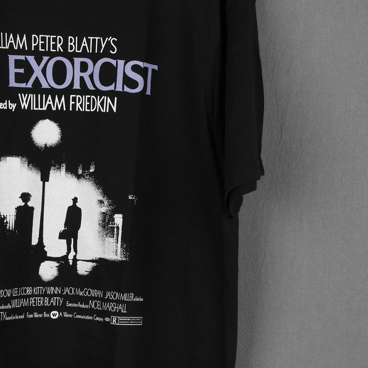 The Exorcist T-Shirt Horror 70S Movie The Shining Rosemary\'s Baby Cult Black Cotton Washed Long Sleeves Tee Shirt