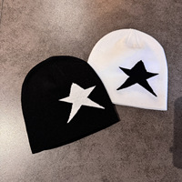 Winter Autumn Warm Beanies Women Men Y2K Star Pattern Outdoor Skullcap Skiing Hat Cold Hat Hip Hop Cycling Knit Gorras Gift
