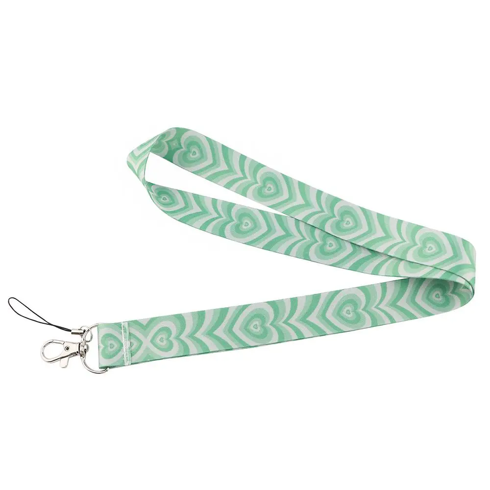 

Keychain Key Ring Holder Name Tag Holder Mobile Phone Strap ID Card Pass Hang Rope Love Neck Strap Heart Lanyard Badge Holder