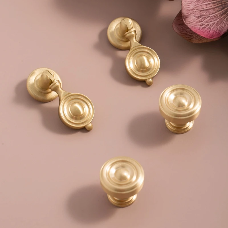 

Brass Furniture Handles Kitchen Cupboard Chinese Style Door Handle Pulls Copper Cabinet Knobs Wardrobe Dresser Drawer Knobs
