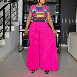 Twee 2-delige broeksets Damesoutfit Zomerkleding Afrikaanse jurken voor dames 2025 Sexys Nieuw in bijpassende set Dames Afrika-kleding