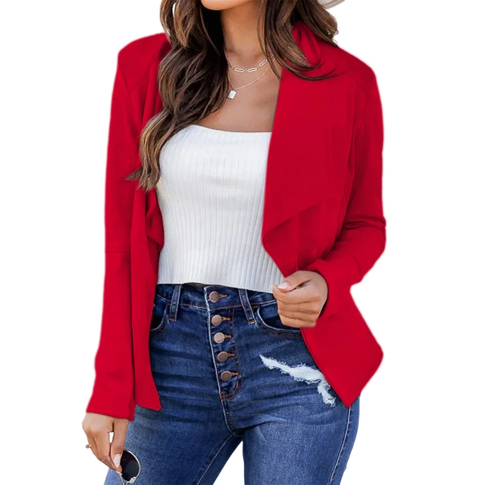 Woman Suit autumn/winter 2022 Fashion Solid Color Leisure Turn Down Collar Long Sleeve woman's Suits Dropshipping ZC354
