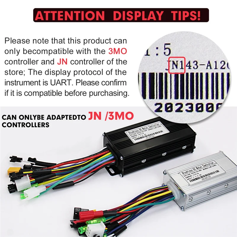 

ABJM-36/48/52V 40A трехрежимный синусоидальный контроллер электровелосипеда с цветным ЖК-дисплеем UCK1, детали для электронного скутера