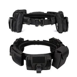 6 in 1 Polyester Tactical Belt Outdoor Training Use Multifunction CP Mag Pouch Hunting Accessories Tactical Belt