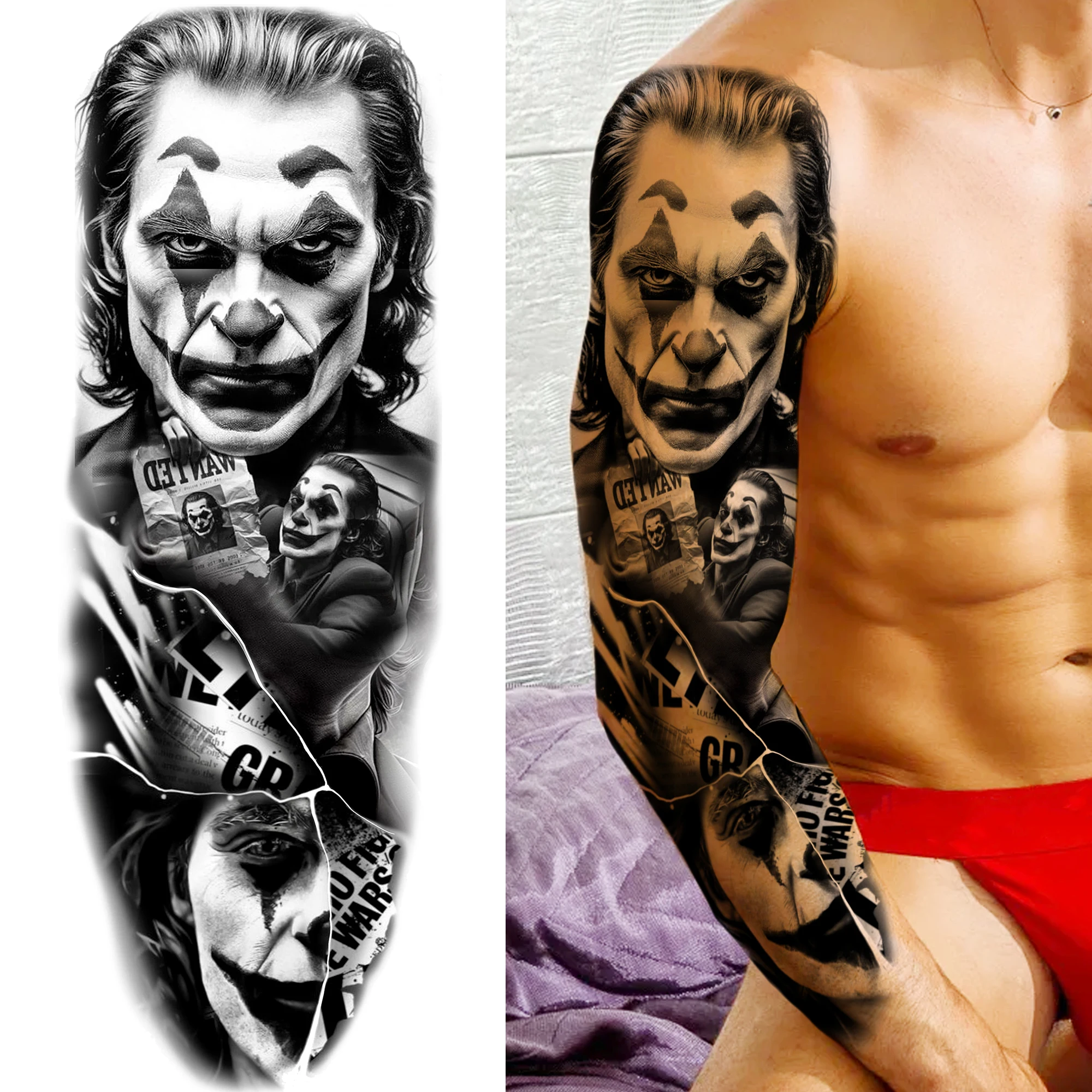 Poker Cards Tattoo Drawing: The Ultimate Guide to Realistic, Waterproof  Temporary Sleeve Tattoos for Gamers and Rebels
