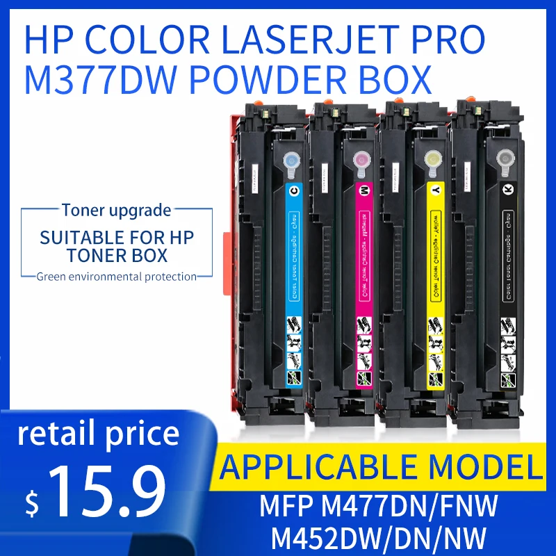 

For Toner Cartridge for HP CF410A CF410 CF411A CF412A CF413A MFP M477fnw M477fdw M477 Printer