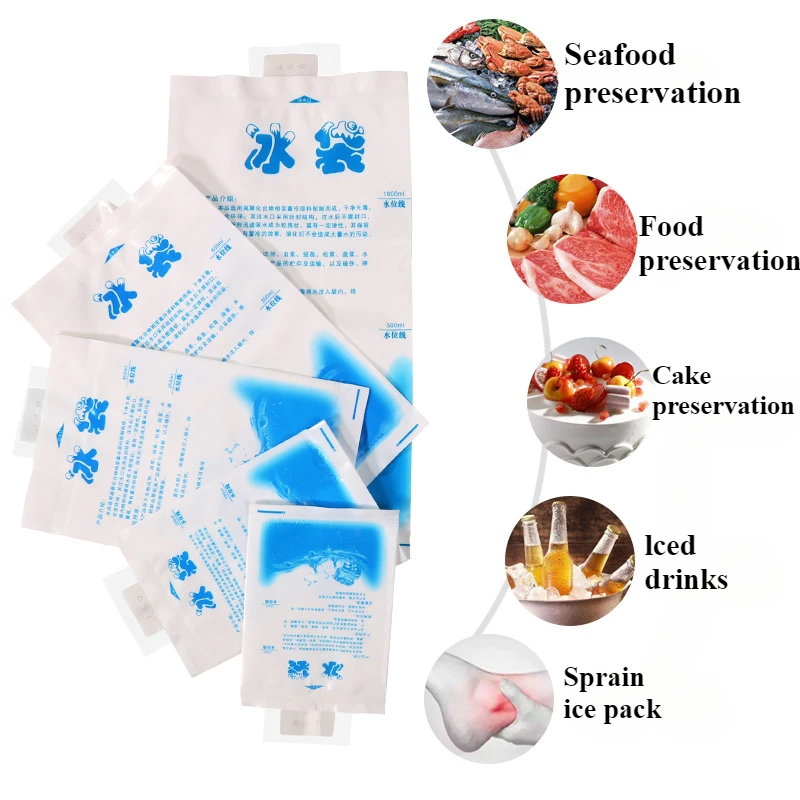 100ml/400ml Reusable Cold Compress Gel Ice Packs  Packs For Injuries,Pain Relief,Safe Eco-Friendly Hot And Cold Gel Iceing Bag