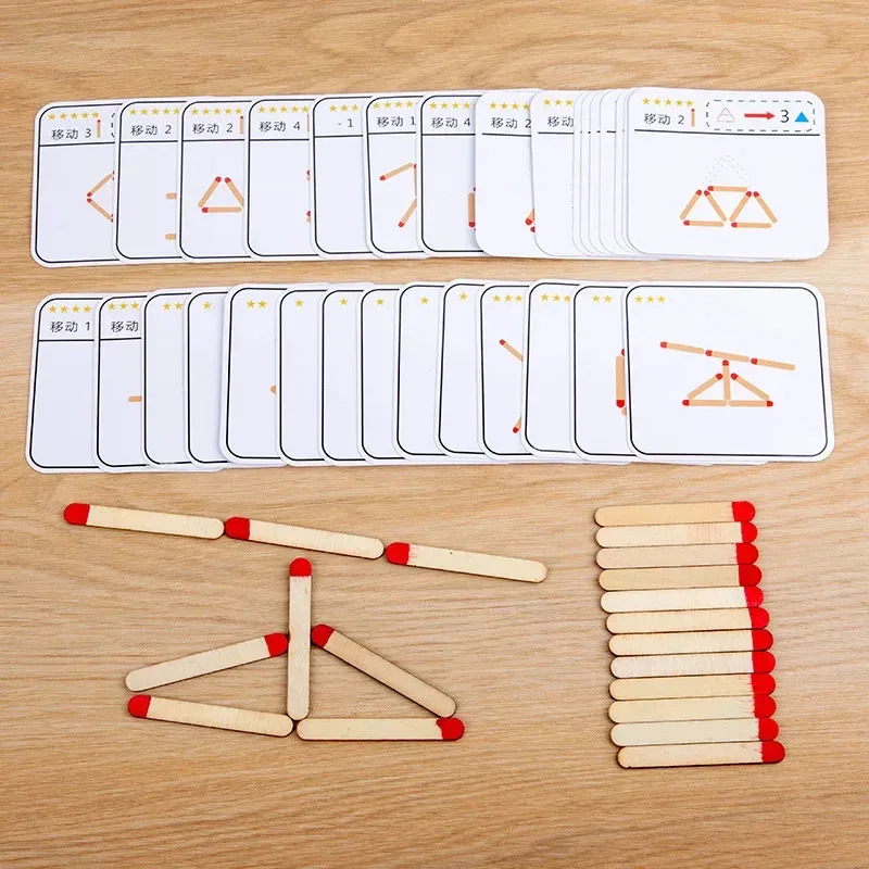 TEMIKIDS Montessori partite puzzle gioco giocattoli di legno matematica fai da te geometria gioco da tavolo pensiero partita formazione logica giocattoli educativi