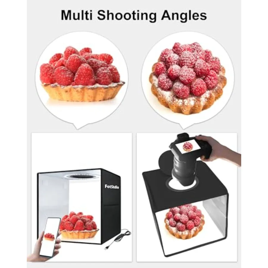 Light Box Photo Box Photography Portable 12x12 Studio Kit with 120 LEDs 6 Backdrops for Jewelry Small Product Photography Dimma