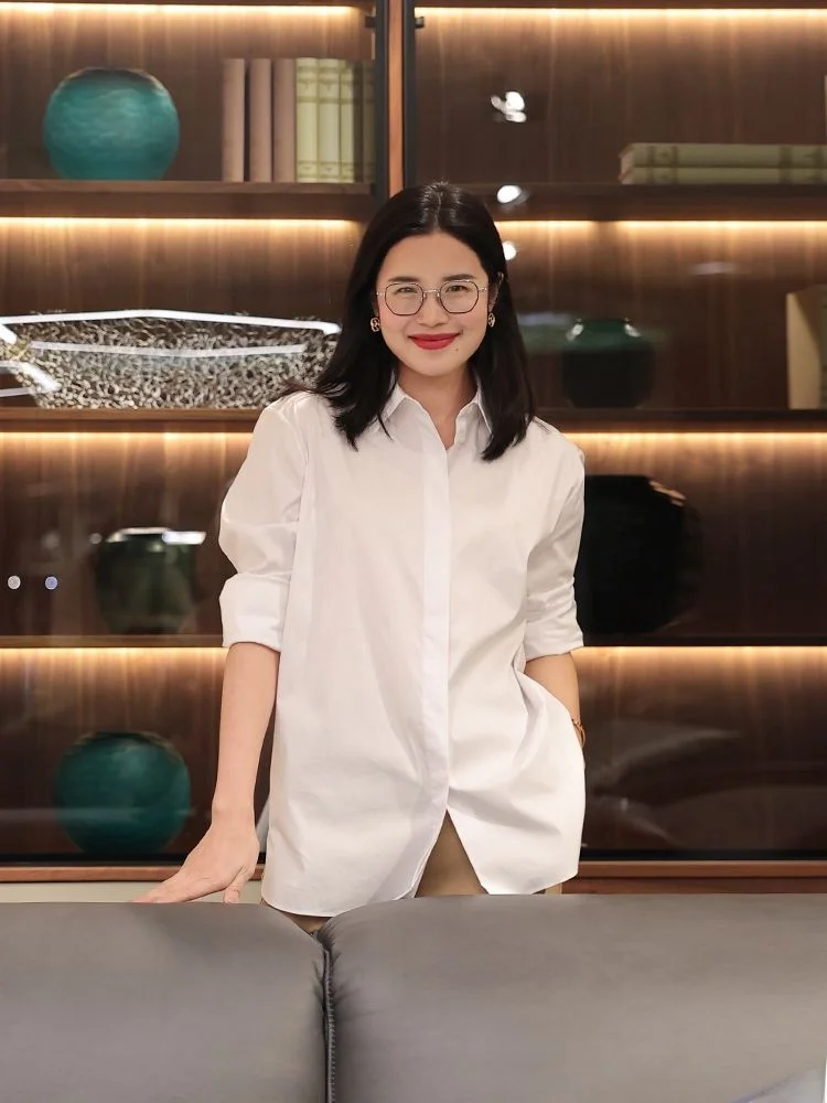 ゆったりとした女性用オリジナルバージョン ホワイト イルト 通勤 スリーブ ロング スリーブ カラー ポリエステル混紡 ビジネス カジュアル イルト