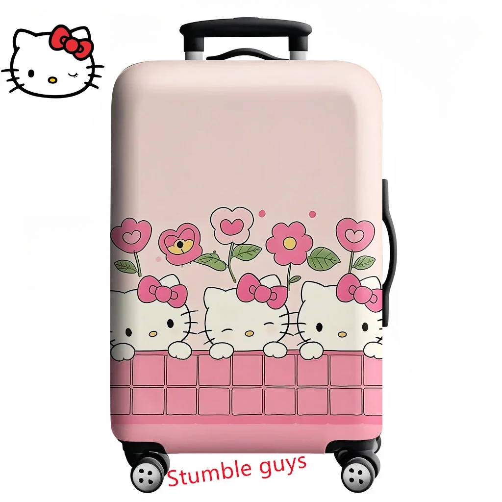 

Kawaii Hello Kitty Luggage Cover Fits 18-32 Inch Suitcases Anime Protector For Travel Fans
