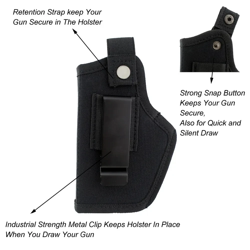 Tactical Gun Holster,Concealed Carry,Belt Clip,Left and Right Hand,IWB OWB Carry,Compact Fullsize Airsoft Pistol Adjustable