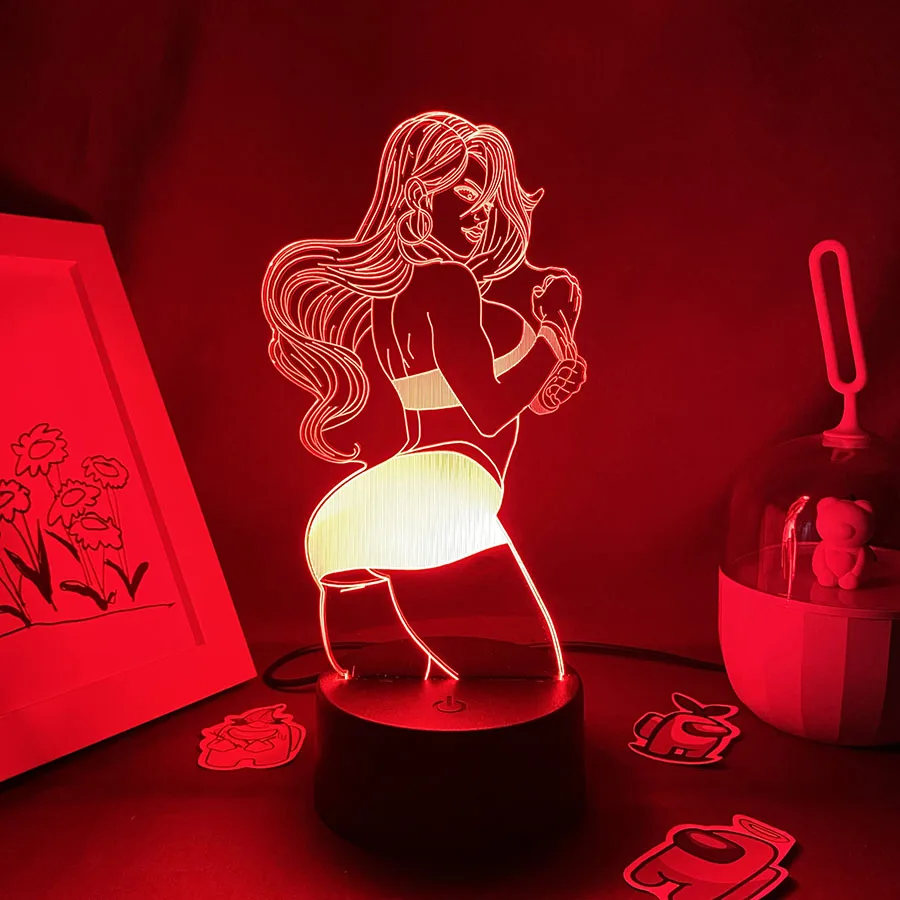 STREETS OF RAGE Game Character Blaze Fielding 3D Led Neon Lava Lamps Cool Gifts for Kids Bedroom Bedside Decoration Night Lights