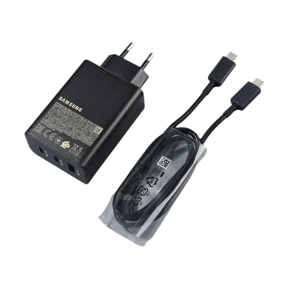 سامسونج USB C شاحن 65 واط شحن سريع للغاية شاحن الطاقة الاتحاد الأوروبي محول ل غالاكسي S25 S24 S23 S22 S21 S20 زائد FE ZFold 6 5 4
