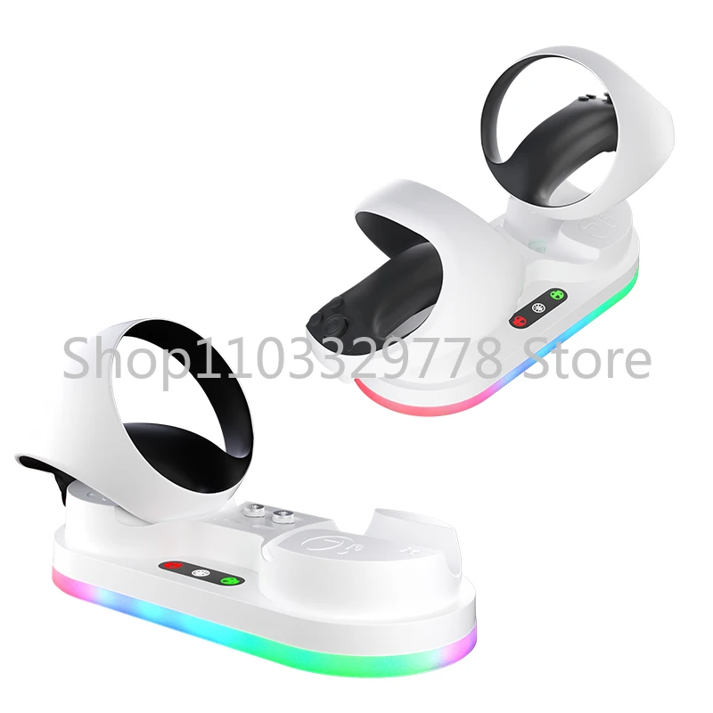 PSVR 2 Controller Color RGB Lamp Charging Set VR2 Controller Charging Set Ps5 VR2 Dual Charging Set