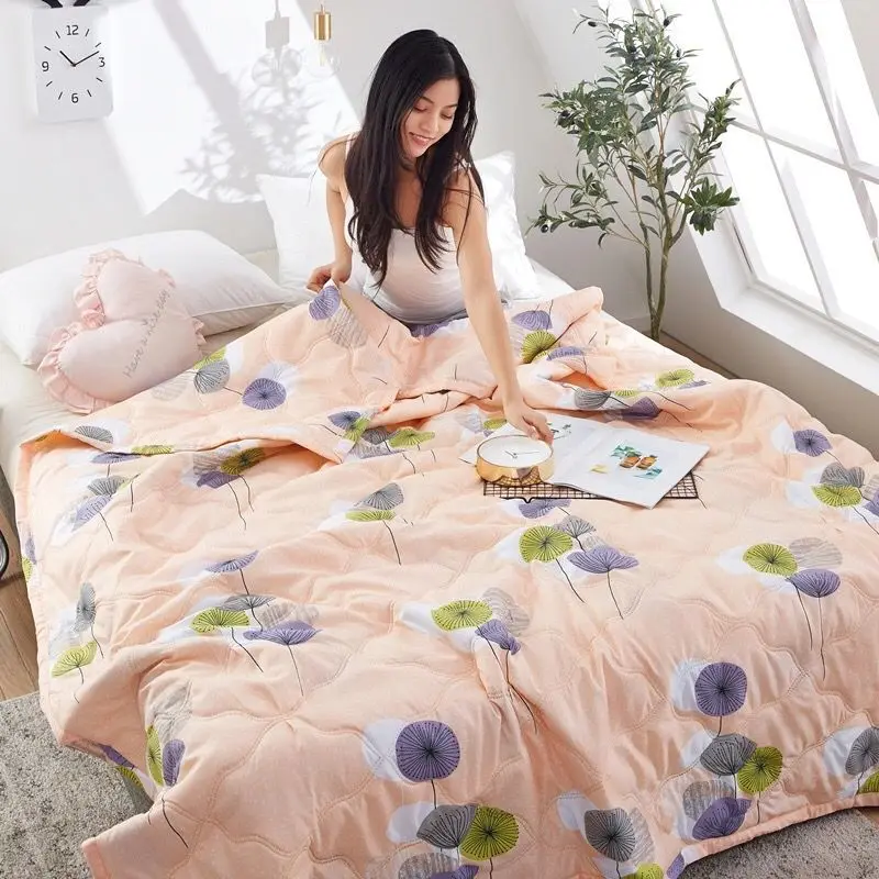 Summer cotton quilt 1 pcs with filling cotton suitable for girls princess bedroom double  single air conditioning quilt