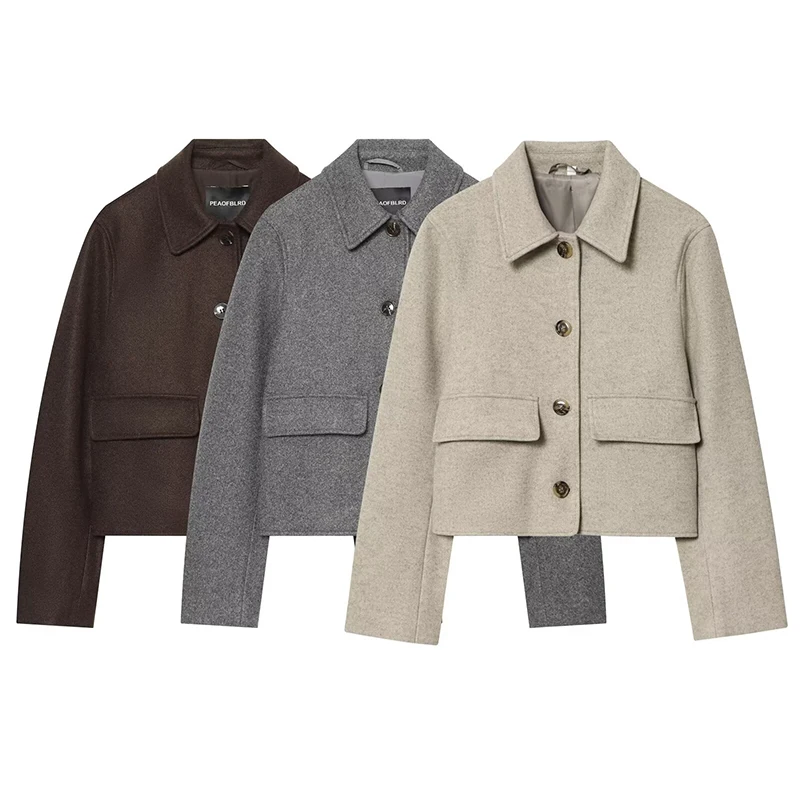 New Women's Jackets Autumn 2026 Fashion Slim Short Commuter Warm Office Jackets Autumn Women's Chic Street Youth Outerwear Coats